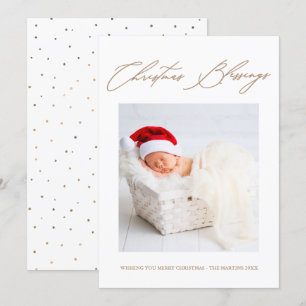 Christmas Blessings Festive Dots Holiday Card