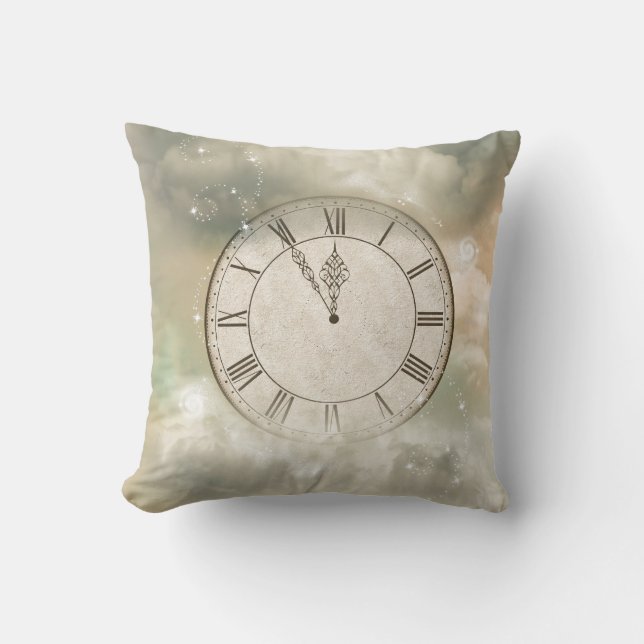 Christmas blessings, green, gold, glitter, merry cushion (Front)