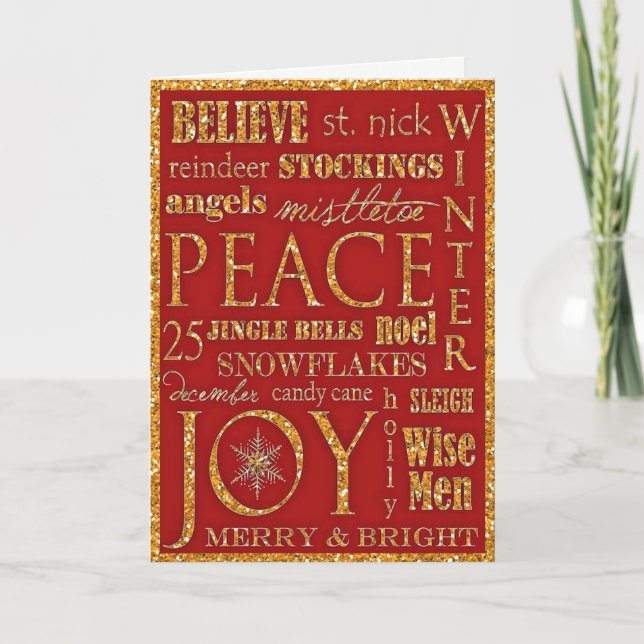 Christmas Blessings Holiday Card (Front)