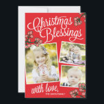 Christmas Blessings Holiday Photo Cards<br><div class="desc">Celebrate the season with this modern and stylish holiday card from Berry Berry Sweet. Visit WWW.BERRYBERRYSWEET.COM for more of our stylish holiday collections.</div>