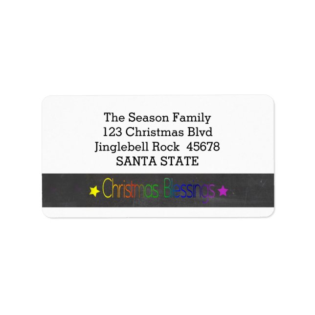 Christmas Blessings Label (Front)