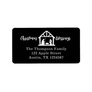 Christmas Blessings Nativity Black Label