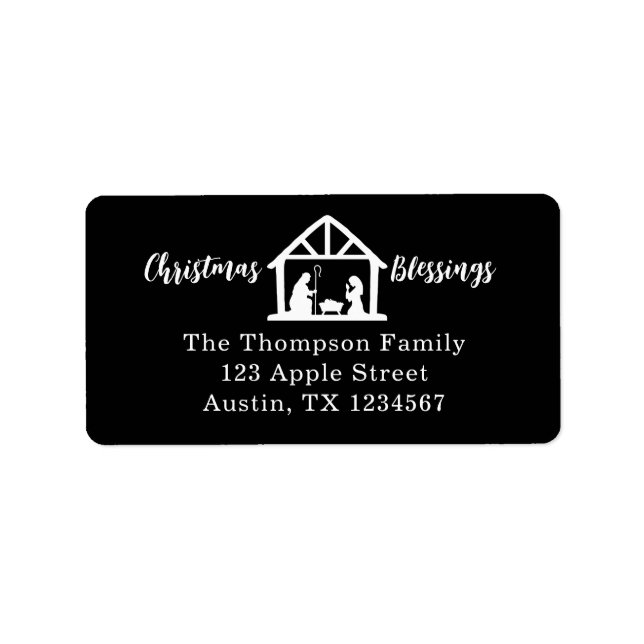 Christmas Blessings Nativity Black Label (Front)