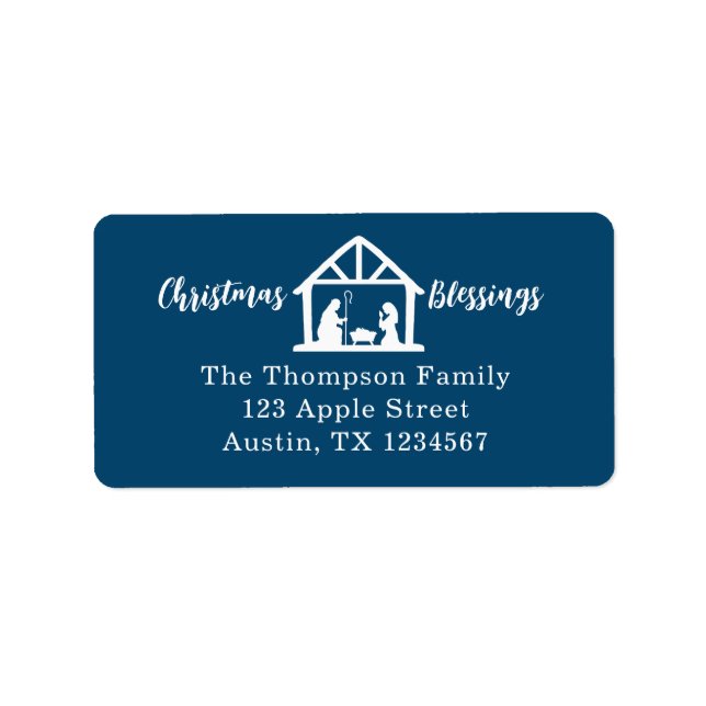 Christmas Blessings Nativity Blue Label (Front)