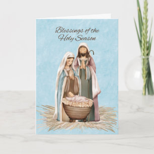 Christmas Blessings Nativity Scene Card