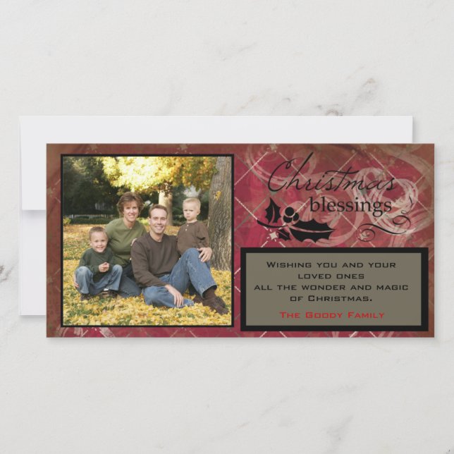 Christmas Blessings Photo Card (Front)