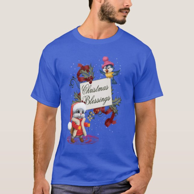 Christmas Blessings.  T-Shirt (Front)