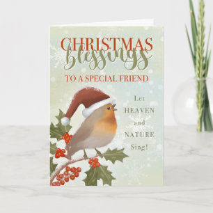 Christmas Blessings to Friend Card