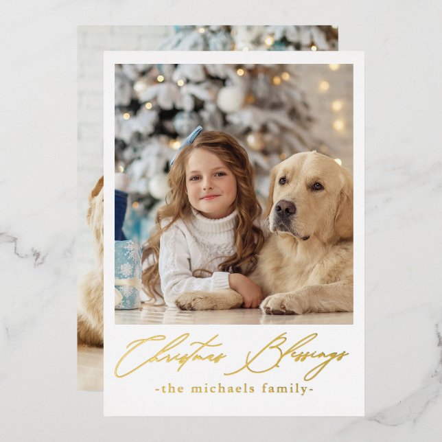 Christmas Blessings Two Photo (Front/Back)