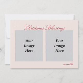 Christmas Blessings Two Photo Holiday Card