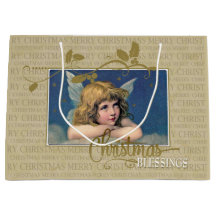 Christmas Blessings Vintage Angel