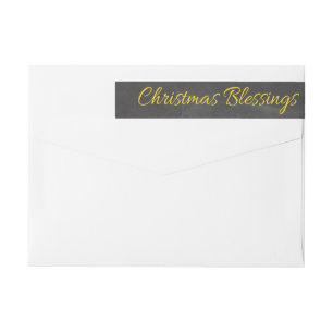 Christmas Blessings Wrap Around Label