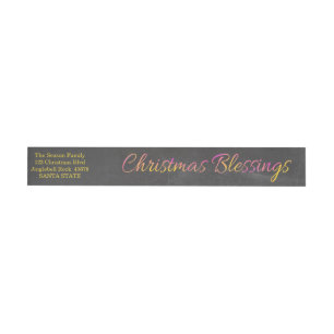 Christmas Blessings Wraparound Address Label