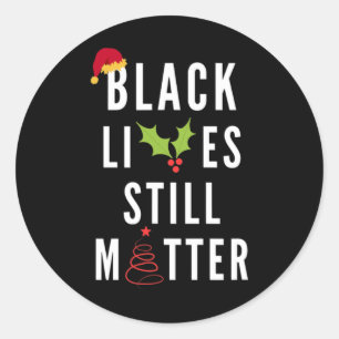 Christmas Blm Graphic Tee Classic Round Sticker