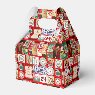 Christmas Block Advent Illustration Square Art Favour Box