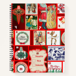 Christmas Block Advent Illustration Square Art Notebook