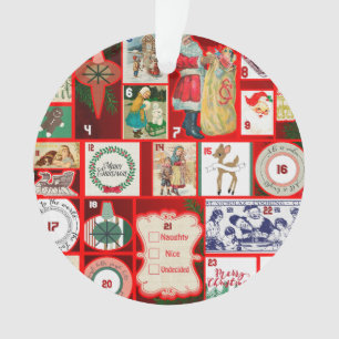 Christmas Block Advent Illustration Square Art Ornament