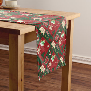 Christmas Blocks-14x72 COTTON TABLE RUNNER