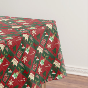 Christmas Blocks-52x70 COTTON TABLECLOTH