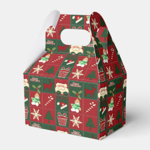 Christmas Blocks-PARTY FAVOR BOX, gable box