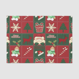 Christmas Blocks-Tissue Wrapping Paper