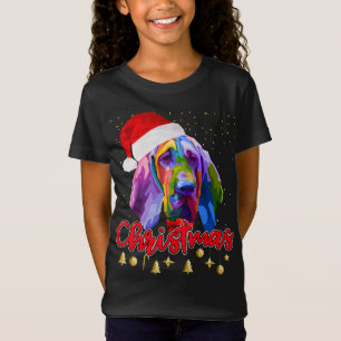 Christmas Bloodhound Dog Pop Art Christmas Pajama T-Shirt