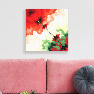 Christmas Bloom Frequencies Premium Wrapped Canvas