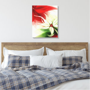 Christmas Bloom Frequency Sacred Poinsettia  Canvas Print
