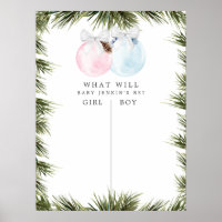 Christmas Blue and Pink Gender Reveal Game