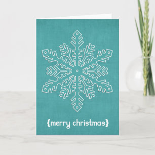 Christmas Blue Snowflake 1 Merry Christmas Card