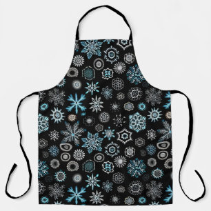Christmas Blue Snowflakes Apron