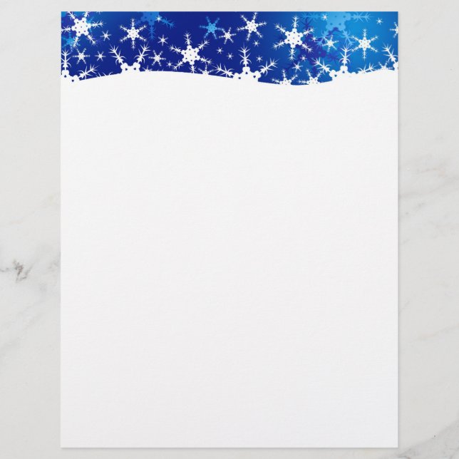 Christmas Blue Winter Snowflakes (Front)