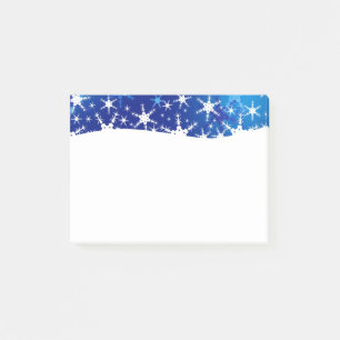 Christmas Blue Winter Snowflakes Post-it Notes