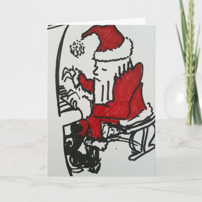 Christmas Blues Piano Holiday Card (Front)