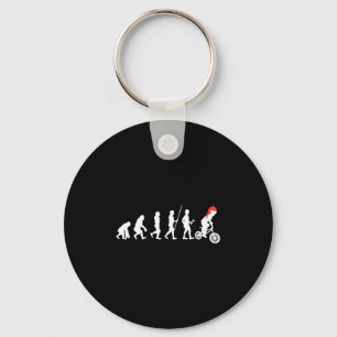 Christmas BMX Bikers Evolution Art Gift Ideas Key Ring