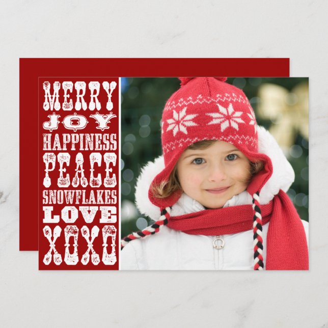 Christmas Board Photo Holiday Card (Front/Back)