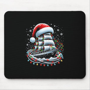 Christmas Boating Sailing Cruise Boat Surrounded B Mouse Mat