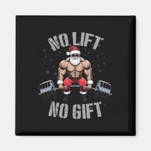 Christmas Bodybuilding Bodybuilder - Santa Weightl Magnet
