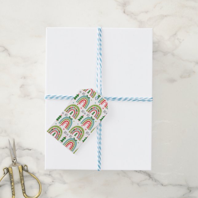  Christmas Boho   Gift Tags (With Twine)