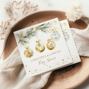 Christmas Boho Merry Little Baby Shower Napkin