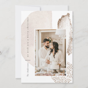 Christmas Boho Modern Geometric Photo Holiday Card
