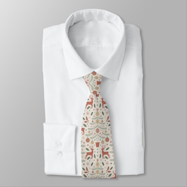 Christmas Boho Pattern Tie (Tied)