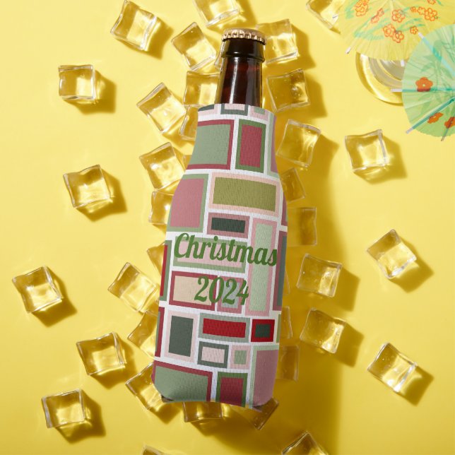 Christmas Boho Rectangles  Bottle Cooler (In Situ Summer)