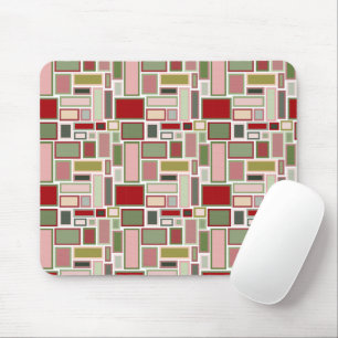 Christmas Boho Rectangles Mouse Mat
