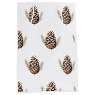 Christmas Boho Water color Wrapping Paper Medium Gift Bag