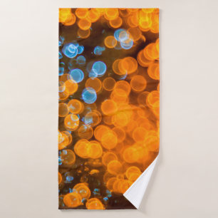 Christmas bokeh lights bath towel