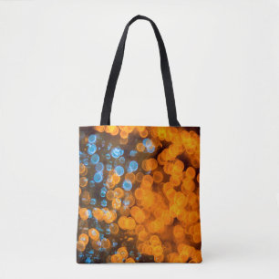 Christmas bokeh lights tote bag