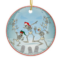 Christmas Bones in a Moonlit Snowy Graveyard