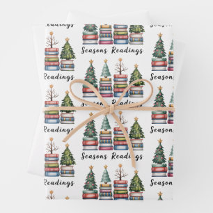 Christmas Book Lover Teacher Reading Season Xmas Wrapping Paper Sheet