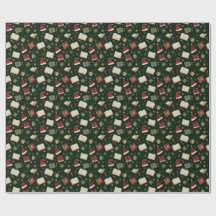 Christmas Book Lovers Traditional Wrapping Paper